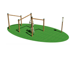 Giochipark Labirinto 3210 Giochipark legno pino EN 1176 cm 414x215x200h acciaio zincato