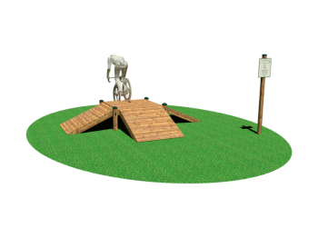 Giochipark Carrefour 3211 aire de jeux bois pin EN 1176 cm 360x355x55h acier galvanisé