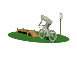 Giochipark Passaggio equilibrio 3212 Giochipark legno pino EN 1176 cm 417x68x45h
