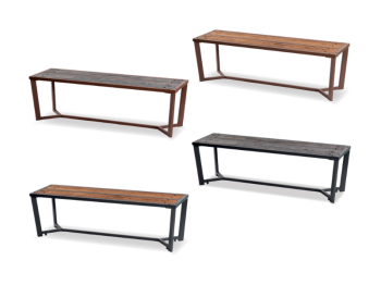 Panca Libra 234 Giochipark legno metallo zincato verniciato 150x45x45h
