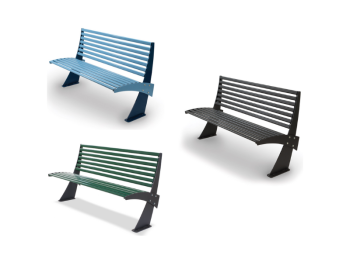 Giochipark Panca Shogun 551 metallo zincato schienale verniciata 150x60x85h colori vari
