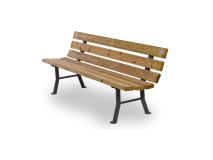 Giochipark Panca Garden 216 legno pino nordico metallo schienale 190x50x78h Giochipark