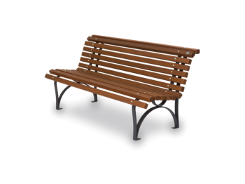 Giochipark Banc Europa 533 bois métal 170x70x79h dossier sans accoudoirs Giochipark