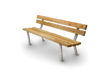 Giochipark Banc Bosco 534 bois métal 190x64x77h dossier sans accoudoirs Giochipark