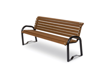 Giochipark Banc Tiffany 536 bois métal 175x66x77h dossier avec accoudoirs Giochipark