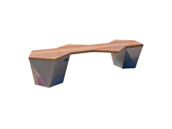 Giochipark Gamma bench 1624 smart line steel wood hotspot Wi-Fi speaker Bluetooth USB