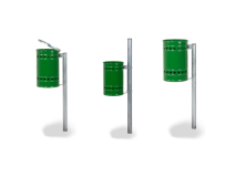 Giochipark Cestino Milano Verniciato RAL 6002 Giochipark acciaio zincato Ø28x45h 28lt