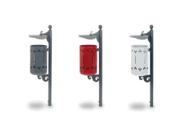 Giochipark Cestino Pigalle 571 Giochipark acciaio zincato verniciato Ø30x52h 35lt urbano