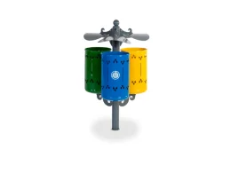Giochipark Cestino Eco-Tris Pigalle 204 Giochipark acciaio zincato 3x35lt Ø74x52h