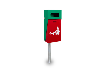 Cestino Dog Toilette Plutos 206 Giochipark acciaio zincato 21lt Ø16x30x45h