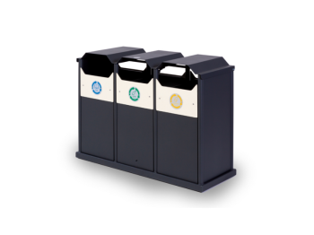 Giochipark Eco-Tris Casablanca 203 Giochipark panier en acier galvanisé 3 compartiments