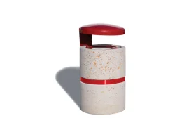 Giochipark Cestone Lance Giochipark calcestruzzo bianco vibrato acciaio verniciato lt 90