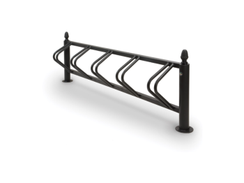 Giochipark Porte-vélos Retro 629 Giochipark galvanisé peint 5 places tube acier Ø80 mm