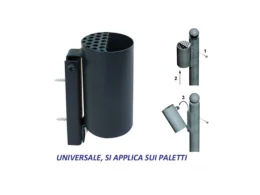 Giochipark Posacenere Paris 578 Giochipark acciaio zincato ribaltabile fissaggio paletti