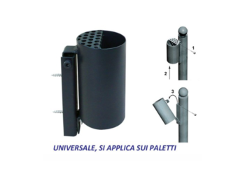 Giochipark Cendrier Paris 578 Giochipark Fixation de la borne basculante en acier galvanisé