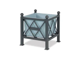 Giochipark Fioriera Delia 654 Giochipark zincato vetroresina 68x68x72h grigio micaceo