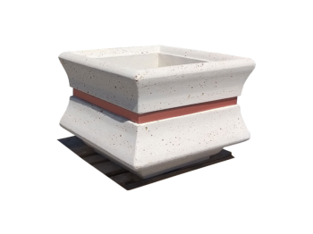 Giochipark Jardinière Iris 1643 Giochipark béton imitation marbre aluminium cuivre 90x90x65h