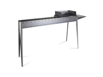 Lisa Barbecue au charbon de bois en fer aluminé Lisa Miami Grill F 800+400 cm120x30x83