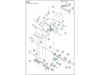 Husqvarna Plateau de coupe / Ensemble de coupe LC 353V - PNC: 967069401, 970541601
