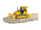 Caterpillar Bulldozer giocattolo Kramp scala 1:16 giallo metallo plastica 3+