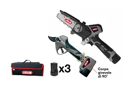 Lisam Kit Mikro Combo Lisam : Sécateur MK 25 et Tronçonneuse Mikro SG à Batterie