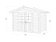 Casetta Valentine A legno 296x200cm spessore 28mm impregnato autoclave marrone Casetta Valentine A legno 296x200cm spessore 28mm impregnato autoclave marrone