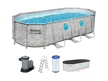 Piscina Fuoriterra Ovale Bestway 56716 Power Steel Swim Vista II