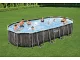 Piscina Fuoriterra Ovale Bestway 5611T 732x366x122 cm Legno Scuro Piscina Fuoriterra Ovale Bestway 5611T 732x366x122 cm Legno Scuro