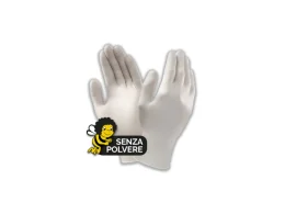 Casagrande Guanti monouso in lattice senza polvere, uso alimentare e medicale S-M-L-XL