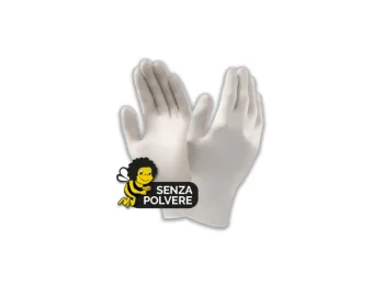 Casagrande Guanti monouso in lattice senza polvere, uso alimentare e medicale S-M-L-XL