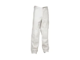 Casagrande PU735-GD-BI Pantalone bianco multitasche 100% cotone 200 g S-M-L-XL-XXL-XXXL