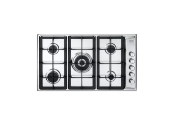 Plaque gaz DeLonghi PLI 59 GHD 90 cm 5 brûleurs double couronne