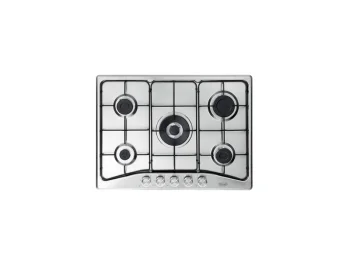 Plaque gaz DeLonghi DFI 57 ASV 70 cm 5 brûleurs double couronne