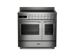 DeLonghi Cuisinière à induction DeLonghi PRO 965T IMXX inox 90 cm avec double four électrique